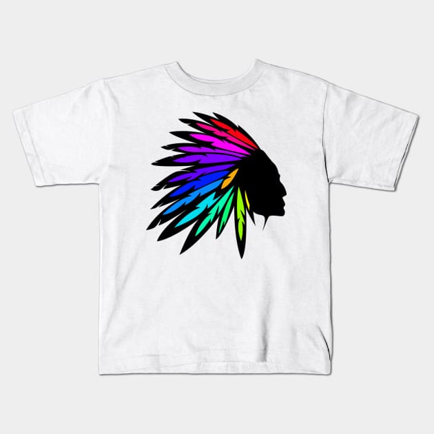 Disco Indian Kids T-Shirt by AzMcAarow